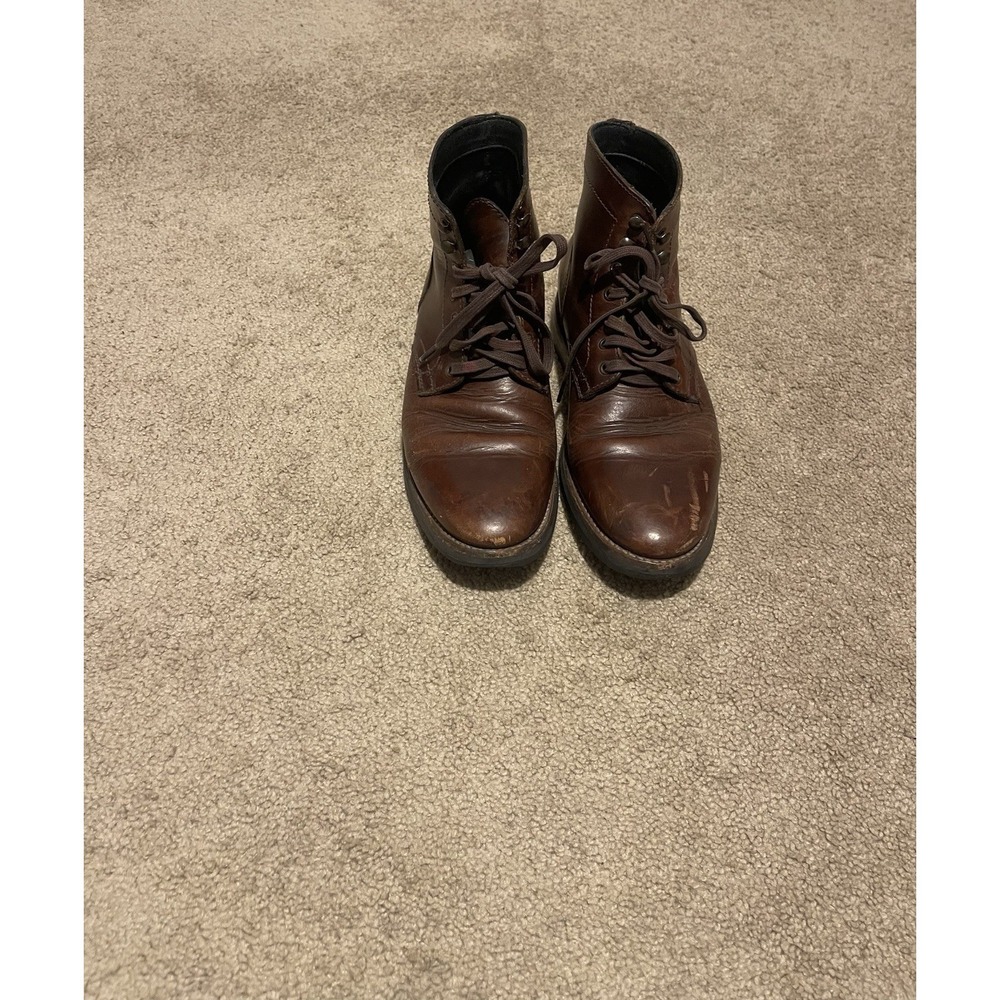THURSDAY Boot Co. President Boots Vintage Distressed Brown Leather Men's US 8.5
